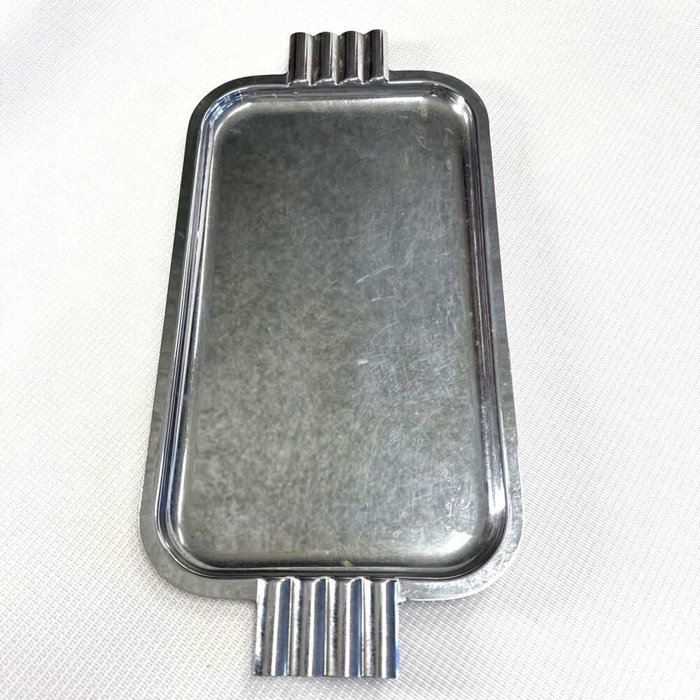 Vintage Art Deco Style Polished Aluminum Serving Tray (Kensington?)